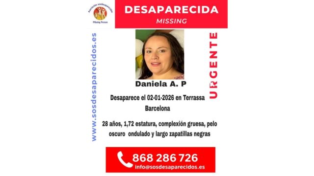 Daniela A.P, desapareguda a Terrassa el dia 2 de gener. Font: SOS Desaparecidos